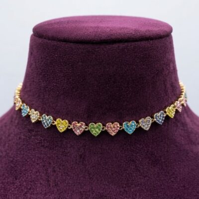 Collana Heart Colorata in Acciaio Inox