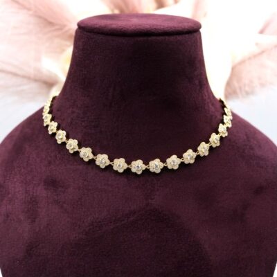 Collana Girocollo Fiori Gold in ACCIAIO INOX