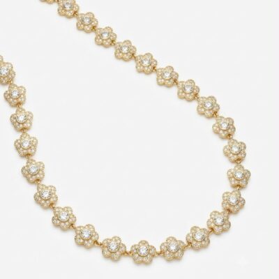 Collana Girocollo Fiori Gold in ACCIAIO INOX