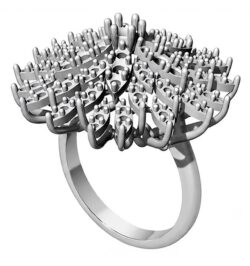 Anello Toppa Fiore finte navette