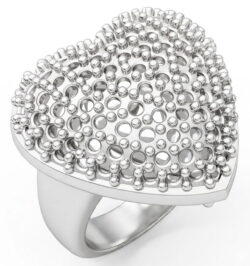 Anello Cuore pavè