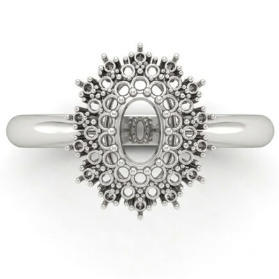 Anello Ventaglio Ovale