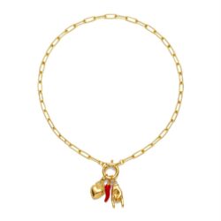 Collana Scaramantica Moschettone Gold in Acciaio Inox