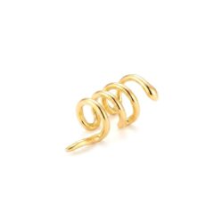 EARCUFF SNAKE GOLD IN ACCIAIO INOX